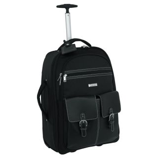 Mercury Luggage Coronado Select Carry On Wheeled Business Case (BlackWeight: 7.85 poundsPockets: Large front pocket, two inside mesh pocketsRetractable telescopic handleHandle: One top and one side carry handleWheel type: Inline skate Closure: Front pocke