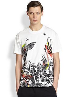McQ Alexander McQueen Dropped Shoulder Cotton Nature Tee   White