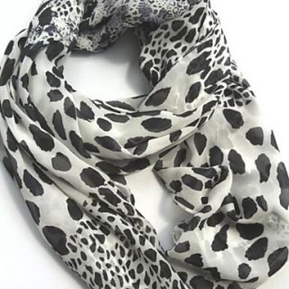Womens Leopard Print Chiffon Scarves