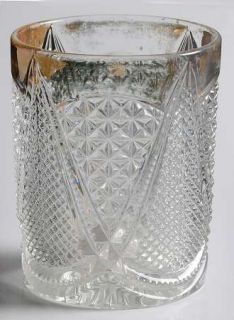 Heisey Fandango 8 Oz Flat Tumbler   Stem #1201,Pressed Glass,Diamond/Archs