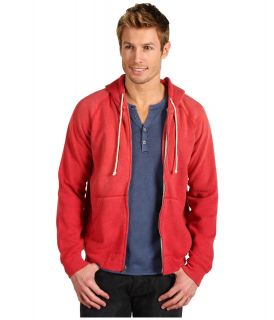 Lucky Brand Full Zip Hoodie Mens Sweatshirt (Red)