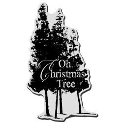 Stampendous Christmas Cling Rubber Stamp : Oh Christmas Tree