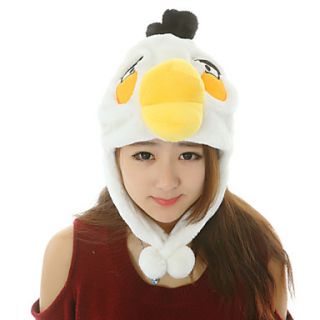 Unisex Endearing White Bird Warm Fuzzy Kigurumi Aminal Beanie
