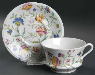 Towle Adriana Oversized Cup & Saucer Set, Fine China Dinnerware   Floral All Ove