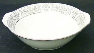 Noritake Eminence Lugged Cereal Bowl, Fine China Dinnerware   Black Outlined Flo