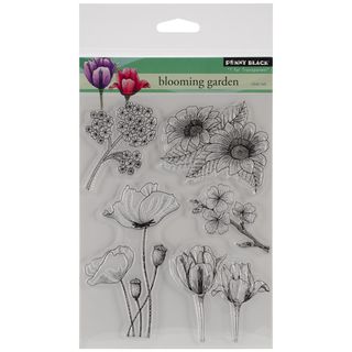Penny Black Clear Stamps 5x6.5 Sheet blooming Garden