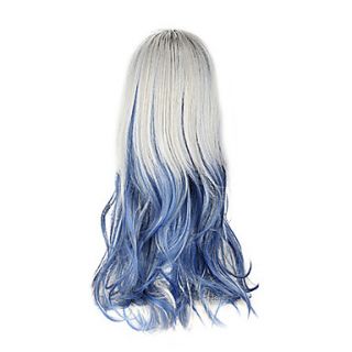 High Quality Cosplay Synthetic Wig Harajuku Style Lolita Full Bang Mixed Color Wavy Long Wig