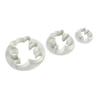 Fondant Cake DIY Decorating Lovely Bear Style Sugarcraft Cookie Biscuit Cutters Set (3 Pack)