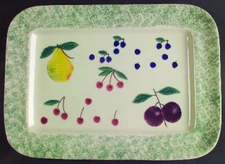 Hartstone Fruit Salad 16 Rectangular Serving Platter, Fine China Dinnerware   G