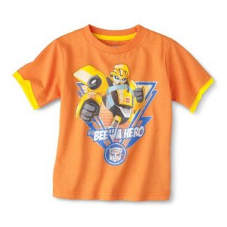 Transformers Bumblebee Infant Toddler Boys Short Sleeve Tee   Orange 5T