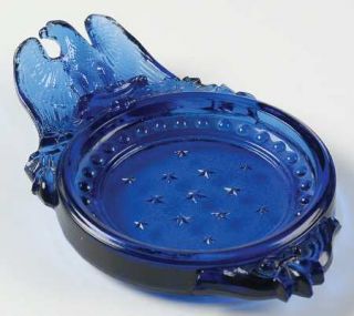 Imperial Glass Ohio Candlewick Blue (Ultra) Eagle Handle Ashtray   Stem 3400, Ul