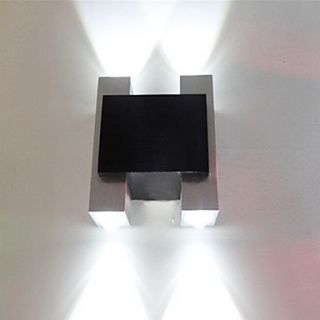 4W Modern Led Wall Light with Scattering Light Black Silver Shuttle Design