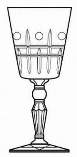 Rock Sharpe Wayne Water Goblet   Stem #3006,Cut