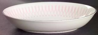 Royal Doulton Pink Radiance 9 Oval Vegetable Bowl, Fine China Dinnerware   Pink
