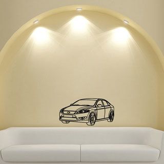 Ford Fusion Power Car Housewares Wall Art Design Vinyl Wall Art Decal (Glossy blackEasy to apply! You will get the instruction!Dimensions: 25 inches wide x 35 inches long )