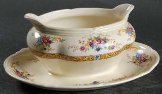 Grindley Beatrice, The Gravy Boat with Attached Underplate, Fine China Dinnerwar