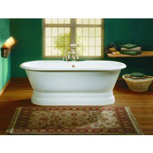Cheviot 2138 WW 6 Regal Cast Iron Bathtub With Pedestal Base And Flat Area For F