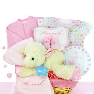 Cashmere Bunny Personalized Lamby Nap Time Gift Basket Multicolor   LNT