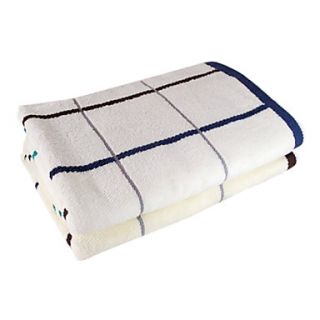 Bath Towel,100% Cotton Yellow Colour Tartan Design Print 152cm x 76cm