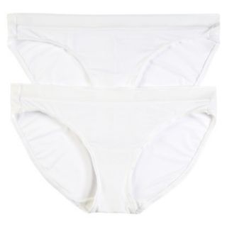 JKY by Jockey Womens 2 Pack Microfiber Stretch Bikini 5772   White 7