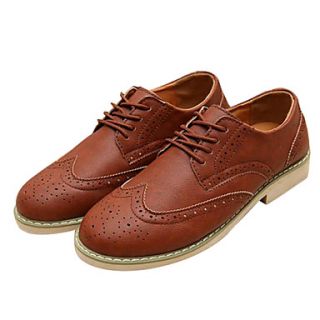 Mens Leather Comfort Oxfords Shoes With Lace up(More Colors)
