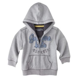 Genuine Kids from OshKosh Infant Toddler Boys ZipUp Sweatshirt   Grey 4T