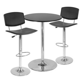 Winsome 3 Piece Pub Table Set with Curved Back Stool Multicolor   93340
