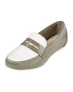 Womens Monroe Deconstructed Penny Loafer, Khaki/White   Cole Haan
