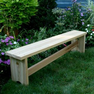 Creekvine Designs Cedar Garden Bench with Slant Brace   5 ft. Multicolor  