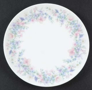 Wedgwood Angela Salad Plate, Fine China Dinnerware   Pastel Flowers, Smooth, Cou