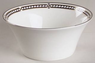 Mikasa Kingsford Coupe Cereal Bowl, Fine China Dinnerware   Deco, Bone, Scrolls,