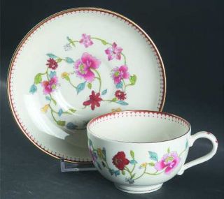 Royal Worcester Astley (Bone) #Z1822 Footed Cup & Saucer Set, Fine China Dinnerw