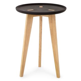 CONRAN Design by Fen Cast Metal Top Accent Table, Oak