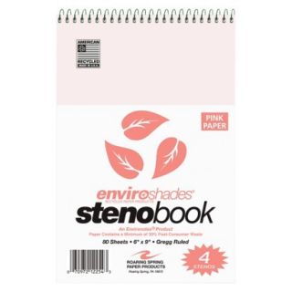Roaring Spring Enviroshades Stenobook   Pink (80 Sheets Per Pad)