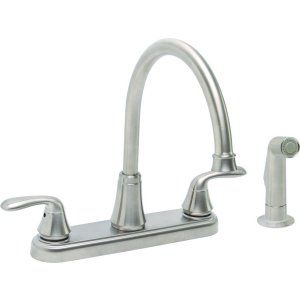 Premier Faucets 126968 Waterfront Lead Free Two Handle Kitchen Faucet with Spray