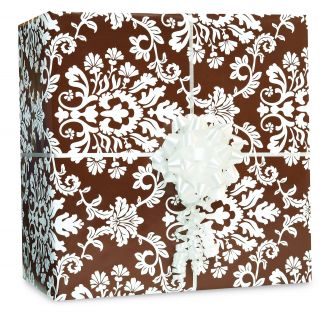 Chocolate Brown Brocade Gift Wrap Kit