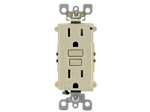 Leviton T7599KI Electrical Outlet, 15A TamperResistant, Commercial Grade SmartLock Pro GFCI Receptacle Ivory
