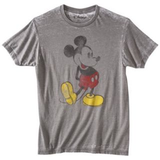 Mickey Mouse Mens Graphic Tee   Platinum Gray S