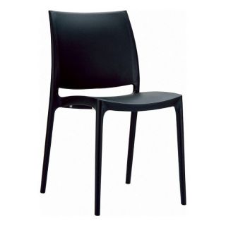 Compamia ISP025 BLA Maya Dining Chair   Black   Set of 2   ISP025 BLA