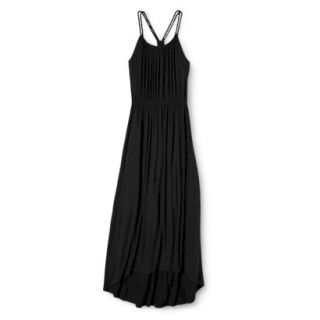 Merona Petites Sleeveless Braided Maxi Dress   Black XSP