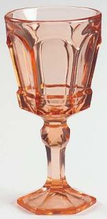 Fostoria Virginia Peach Wine Glass   Stem #2977, Peach,  Heavy Pressed