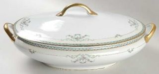 Noritake Lincoln Oval Covered Vegetable, Fine China Dinnerware   Patent 68469,Gr