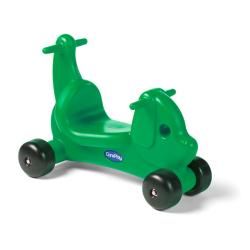 Careplay Green Puppy Ride on Toy (GreenRecommended for ages 1 to 3 yearsDimensions 13 inches high x 17.5 inches wide x 23 inches long For indoor or outdoor useHeavy duty commercial grade axle and materialsWider wheel base helps prevent tippingRide on and