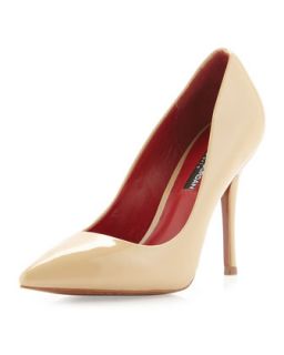 Hunter Patent Pointed Toe Pump, Champagne