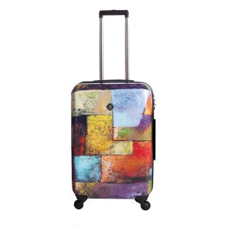 Neocover Old Tyme Squares 24 inch Medium Hardside Spinner Upright Suitcase (MulticolorWeight: 8.6 pounds Pockets: One (1) large pocket, two (2) small pockets Carrying handle: Metal handle with soft rubber grip Impact locking push button aluminum telescopi