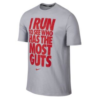 Nike Who Has The Most Guts Mens Running Shirt   Wolf Grey