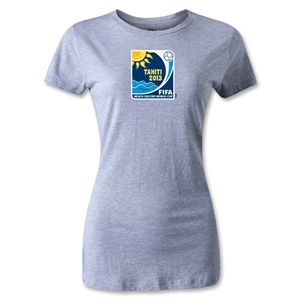 FIFA Beach World Cup 2013 Womens Emblem T Shirt (Gray)