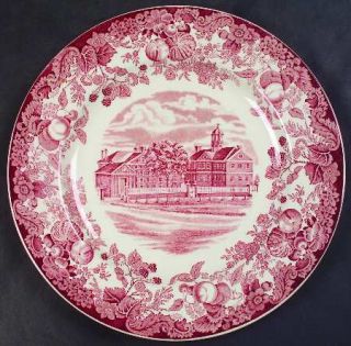 Wedgwood Harvard University Pink (No Gold Trim) Dinner Plate, Fine China Dinnerw