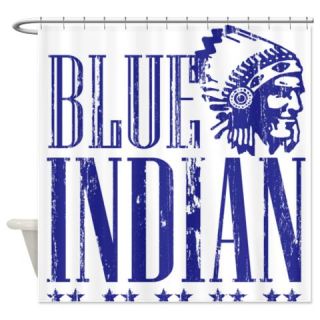 CafePress Blue Indian Head Dress Vintage Shower Curtain Free Shipping! Use code FREECART at Checkout!