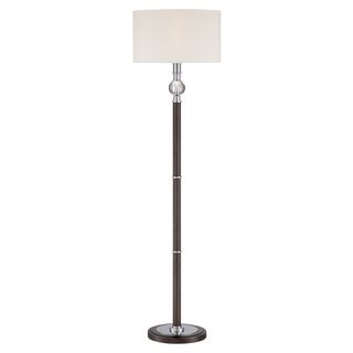 Hayes 1 light Palladian Bronze Floor Lamp (SteelFinish Palladian bronzeNumber of lights One (1)Requires one (1) 150 watt A21 medium base 3 way bulb (not included) Dimensions 61 inches high x 16 inches deepShade 16 x 16 x 9Weight 15 pounds)